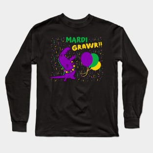 Mardi Grawr - Kids Mardi Gras design Long Sleeve T-Shirt